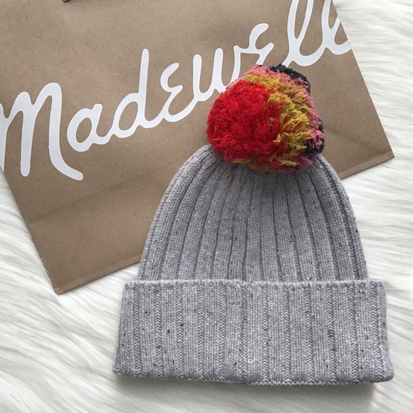 Madewell Accessories - Madewell Merino Wool Pom-Pom Beanie New With Tag